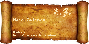 Maic Zelinda névjegykártya